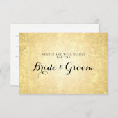 の結婚アドバイスカードゴールドフォイルスタールック紙吹雪 アドバイスカード (正面/裏面)