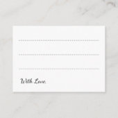 の結婚アドバイスカードゴールドフォイルルック紙吹雪 アドバイスカード (裏面)