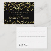 の結婚アドバイスカードゴールドフォイルルック紙吹雪 アドバイスカード (正面/裏面)