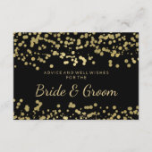 の結婚アドバイスカードゴールドフォイルルック紙吹雪 アドバイスカード (正面)