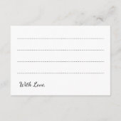 の結婚アドバイスカードゴールドフォイルルック紙吹雪 アドバイスカード (裏面)