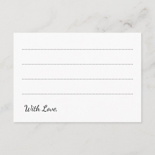 の結婚アドバイスカードゴールドフォイルルック紙吹雪 アドバイスカード (裏面)