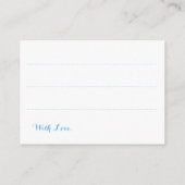 の結婚アドバイスカードサマーブルーウォーター色 アドバイスカード (裏面)