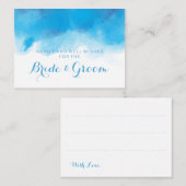 の結婚アドバイスカードサマーブルーウォーター色 アドバイスカード (正面/裏面)