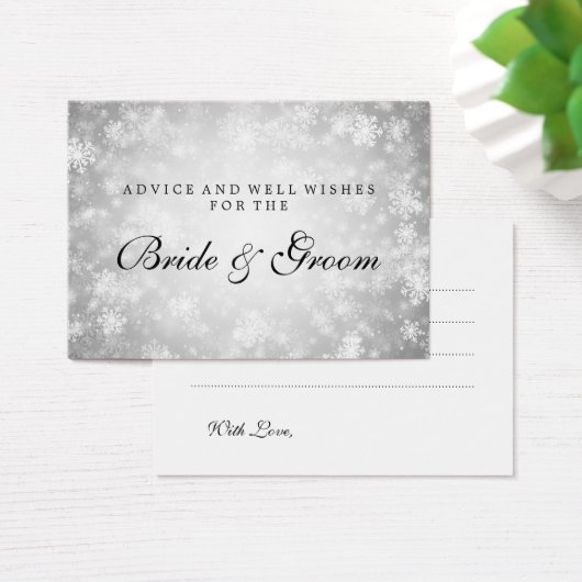の結婚アドバイスカードシルバーウィンターワンダーランド (デスク)