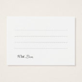 の結婚アドバイスカードシルバーウィンターワンダーランド (裏面)