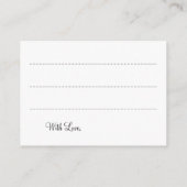 の結婚アドバイスカードパーティーが赤く輝く アドバイスカード (裏面)