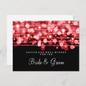 の結婚アドバイスカードパーティーが赤く輝く ポストカード (正面/裏面)