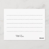 の結婚アドバイスカードパーティーが赤く輝く ポストカード (裏面)