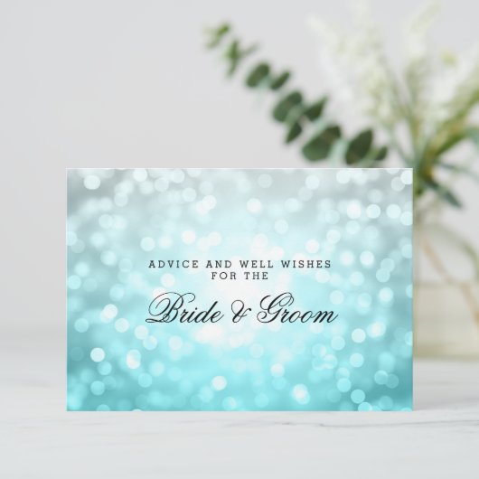 の結婚アドバイスカードビーチグラデーション《写真》ぼけ味灯 アドバイスカード (スタンド正面)