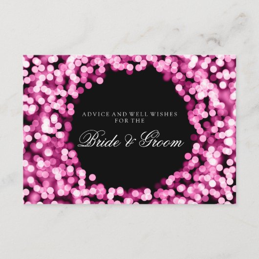 の結婚アドバイスカードピンクスパークリライト アドバイスカード (正面)