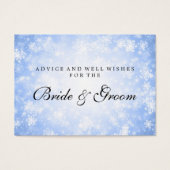 の結婚アドバイスカードブルーウィンターワンダーランド (正面)
