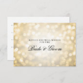 の結婚アドバイスカード金ゴールドグリッターライト アドバイスカード (正面/裏面)