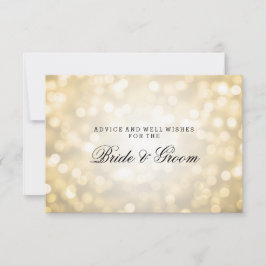 の結婚アドバイスカード金ゴールドグリッターライト アドバイスカード