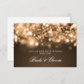 の結婚アドバイスカード金ゴールドラきらめくイト アドバイスカード (正面/裏面)