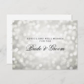 の結婚アドバイスカード銀グリッター灯 アドバイスカード (正面/裏面)