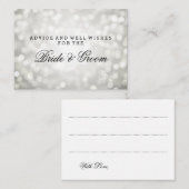 の結婚アドバイスカード銀グリッター灯 アドバイスカード (正面/裏面)