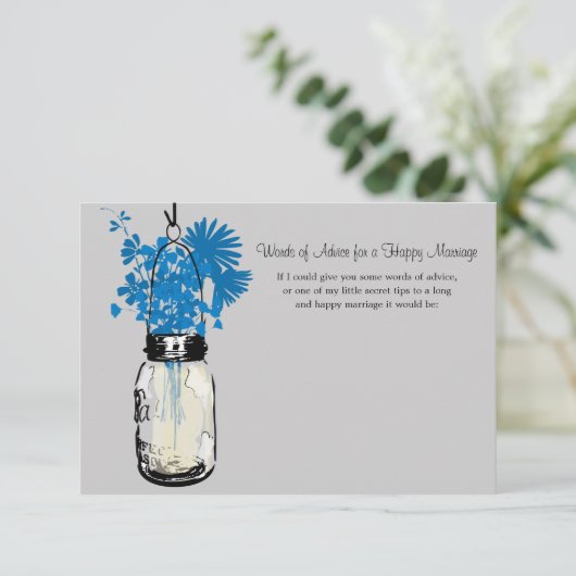 の結婚アドバイスカード – Mason Jar アドバイスカード (スタンド正面)