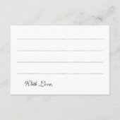 の結婚アドバイスカーフェイクド金箔グリッター灯 アドバイスカード (裏面)