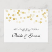 の結婚アドバイスカーフェイクド金箔グリッター灯 アドバイスカード (正面)