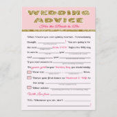 の結婚アドバイスブライダルシャワーゲーム アドバイスカード (正面)