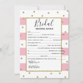 の結婚アドバイス花嫁はブライダルシャワーゲームを知っている 招待状 (正面)