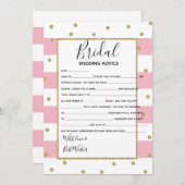 の結婚アドバイス花嫁はブライダルシャワーゲームを知っている 招待状 (正面/裏面)