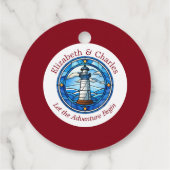 の結婚アドベンチャーライトハウスセーリング航海の名 フェイバータグ (裏面)