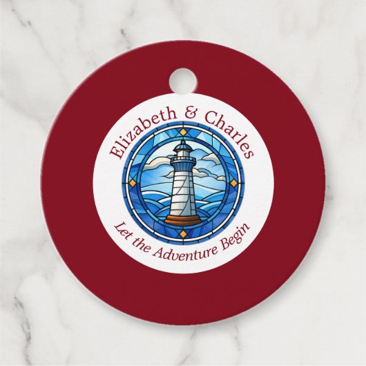 の結婚アドベンチャーライトハウスセーリング航海の名 フェイバータグ (正面)