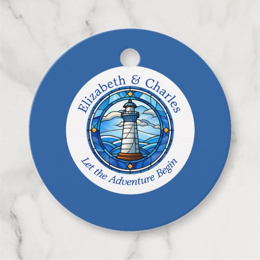 の結婚アドベンチャーライトハウスセーリング航海の名 フェイバータグ (正面)