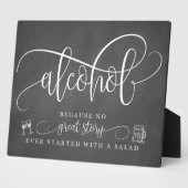 の結婚アルコールバー徴候 フォトプラーク (側面)