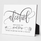 の結婚アルコールバー徴候 フォトプラーク (側面)