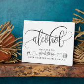 の結婚アルコールバー徴候 フォトプラーク (側面)