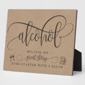 の結婚アルコールバー徴候 フォトプラーク (側面)