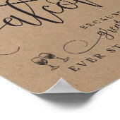 の結婚アルコールバー徴候 ポスター (角)