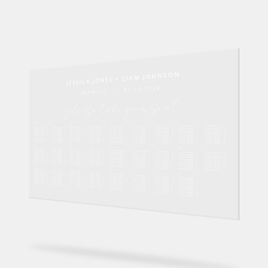 の結婚アルファベット座席表アクリル記号 アクリルサイン (傾斜)