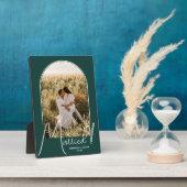 の結婚アーチ写真エメラルドグリーン フォトプラーク (側面)