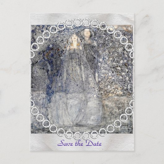 の結婚アールヌーボーシルバーリンゴ1912年マクドナルド 案内ポストカード (正面)