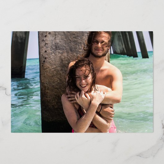 の結婚イベントの変更救新しい日付バラ金ゴールド 箔招待状 (裏面)