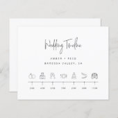 の結婚イベントの時間帯順の予算シート (正面/裏面)