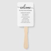 の結婚イベントの順序タイムラインスケジュールシンプル ハンドファン (正面)