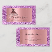 の結婚イベントプランナースタイリストバラ紫 予約カード (正面/裏面)