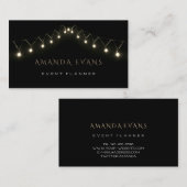 の結婚イベントプランナースパークリー白黒ライト 名刺 (正面/裏面)