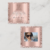 の結婚イベントプランナーバラピンクフォトロゴVIP 予約カード (正面/裏面)