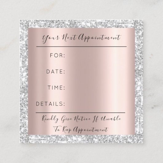 の結婚イベントプランナーバラ金ゴールドグリッターシルバーグレー 予約カード (裏面)