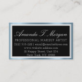 の結婚イベントプランナーロゴブラックメタルブルー 名刺 (裏面)