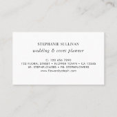 の結婚イベントプランナーワイルドフラワー名刺 名刺 (裏面)