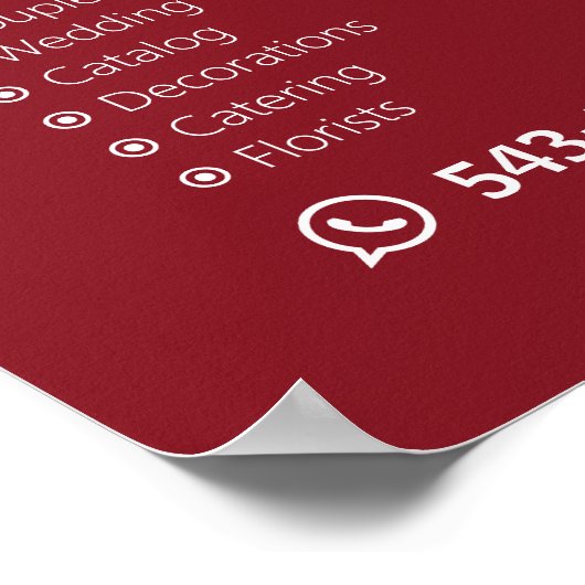 の結婚イベントプランナー編集可能ポスター ポスター (角)