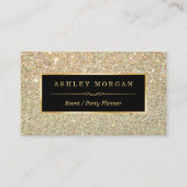 の結婚イベントプランナー – サッシー美しい金ゴールドグリッター 名刺 (正面)