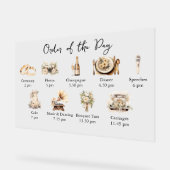 の結婚イベント目図解入りの、写真付きの アクリルサイン (傾斜)